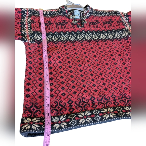 Nomadic Traders Moose Tree Nordic Style Sweater Decorative Clasp warm M - Picture 4 of 13